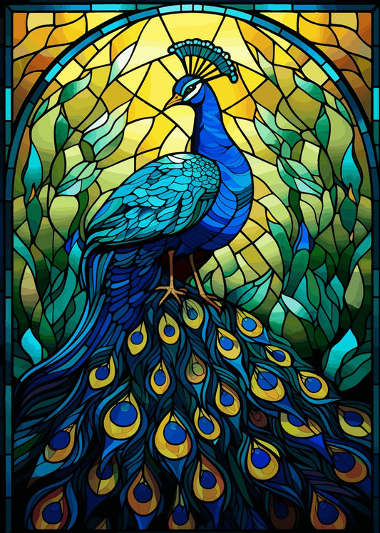 Stained Glass Peacock