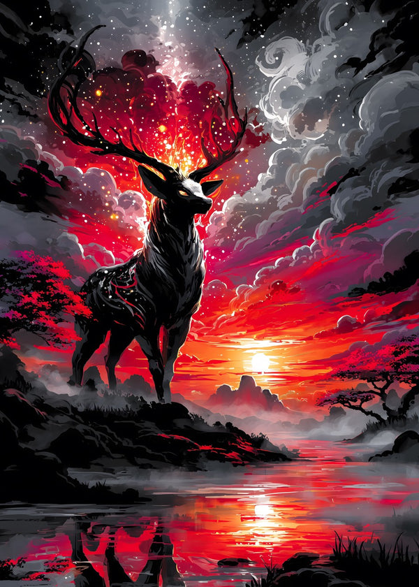 Celestial Stag at Dawn
