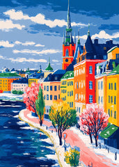 Fauvist Stockholm Waterfront
