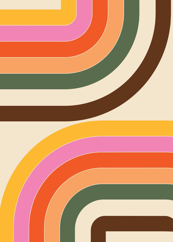 70s Retro Arch Stripes