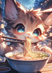 Anime Kitsune Cat Ramen