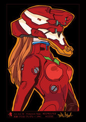 Hand-drawn illustration of Unit 02 from Neon Genesis Evangelion with red colors and unique details.