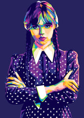 Wednesday Friday Addams pop art