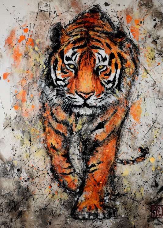 Magestic watercolour tiger