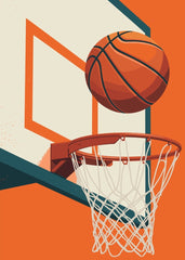 Basketball hoop and backboard