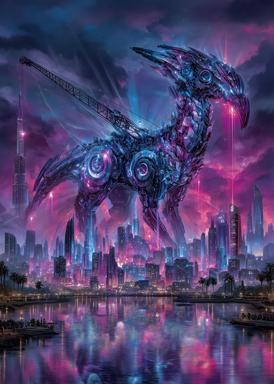 Neon Guardian of the City