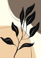Botanical Flow Line Art