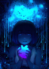 Neon Anime Girl Horror 