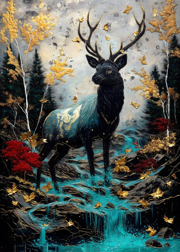 Enchanted Stag in a Mystical Forest