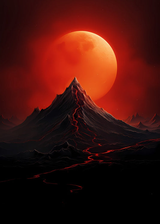 The Red Planet And Lava Flows