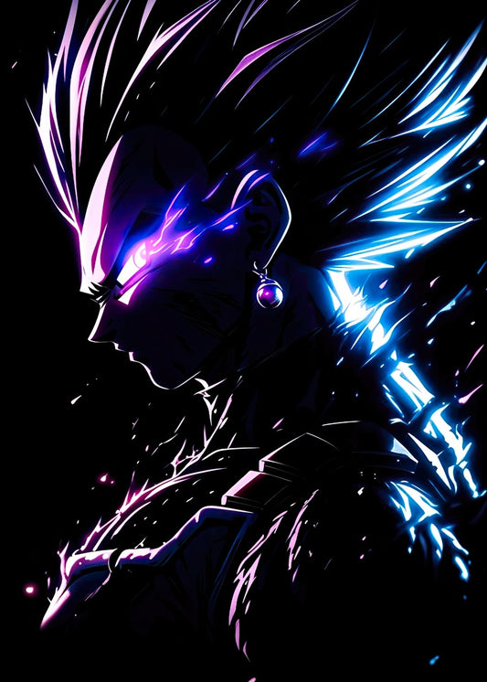 vegeta neon art