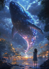 Celestial Whale and Girl