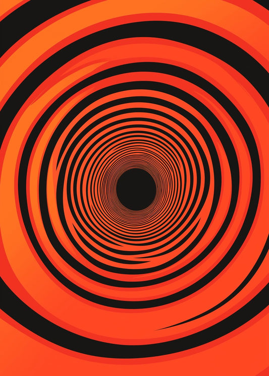 Hypnotic Orange Tunnel