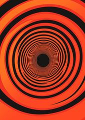 Hypnotic Orange Tunnel