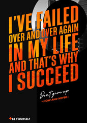 Failure Fuels Succes, black background