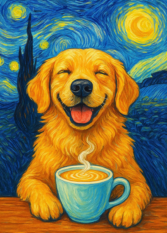 Golden Dog Coffee Starry Night