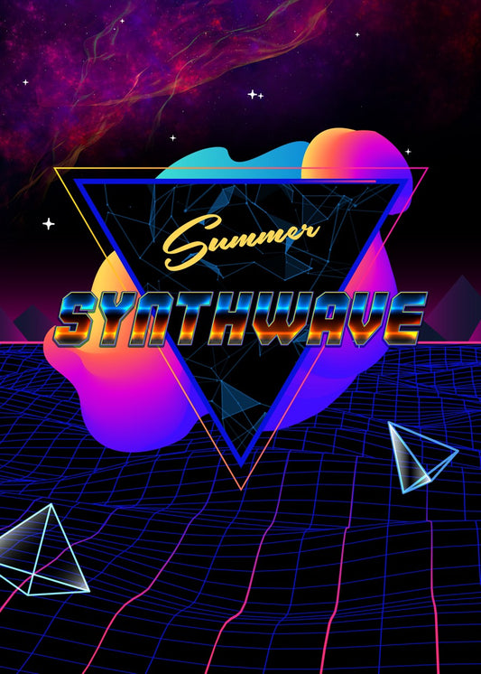 Neon synthwave horizon
