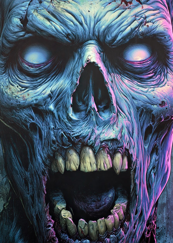 Blue Zombie Face