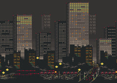 Pixelated Citycape 
