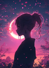 Sakura Moon Silhouette