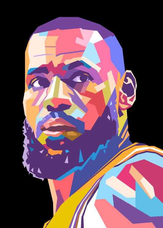 Lebron James pop art portrait