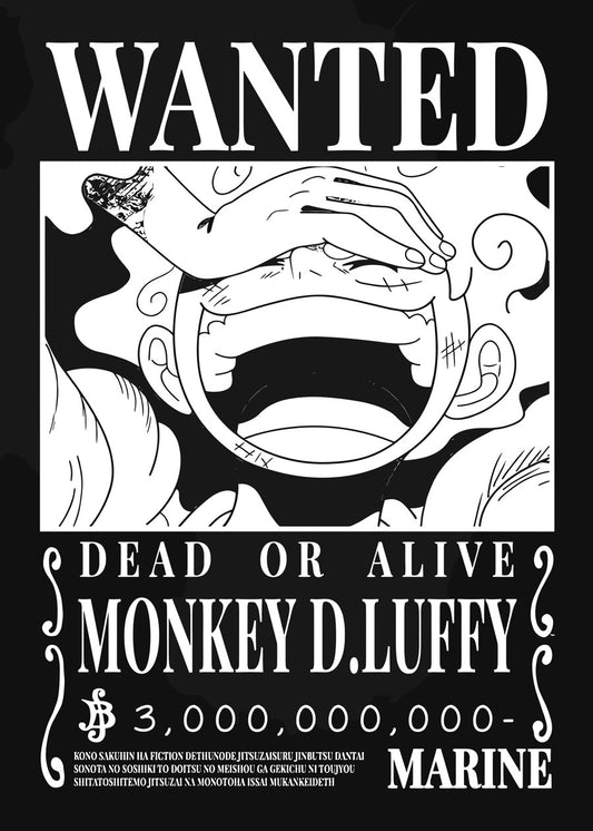 Black Wanted Luffy Gear 5