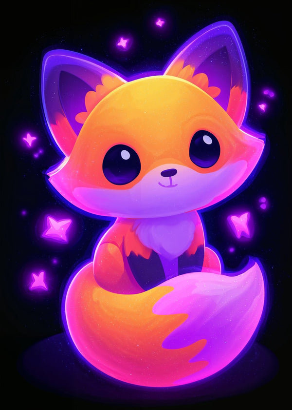 Neon Kawaii Fox