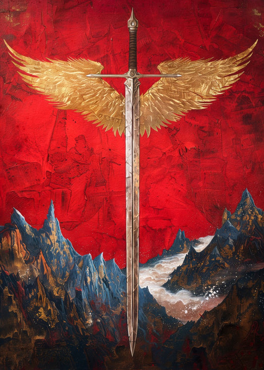 Sword with angel wings