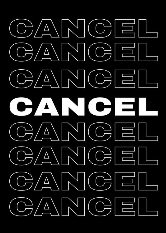 Cancel Statement Text Art