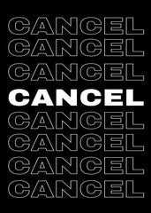 Cancel Statement Text Art