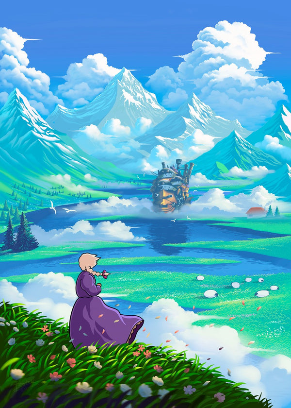 Castle and mountains