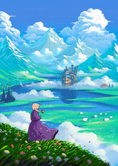 Castle and mountains