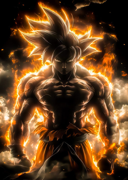 Goku Ember Aura Silhouette