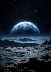 Lunar Landscape Distant Planet