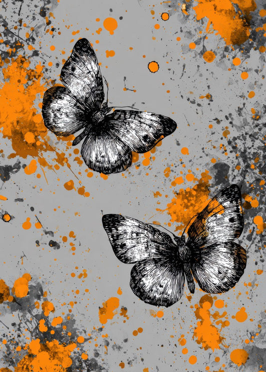 Black and White Butterflies