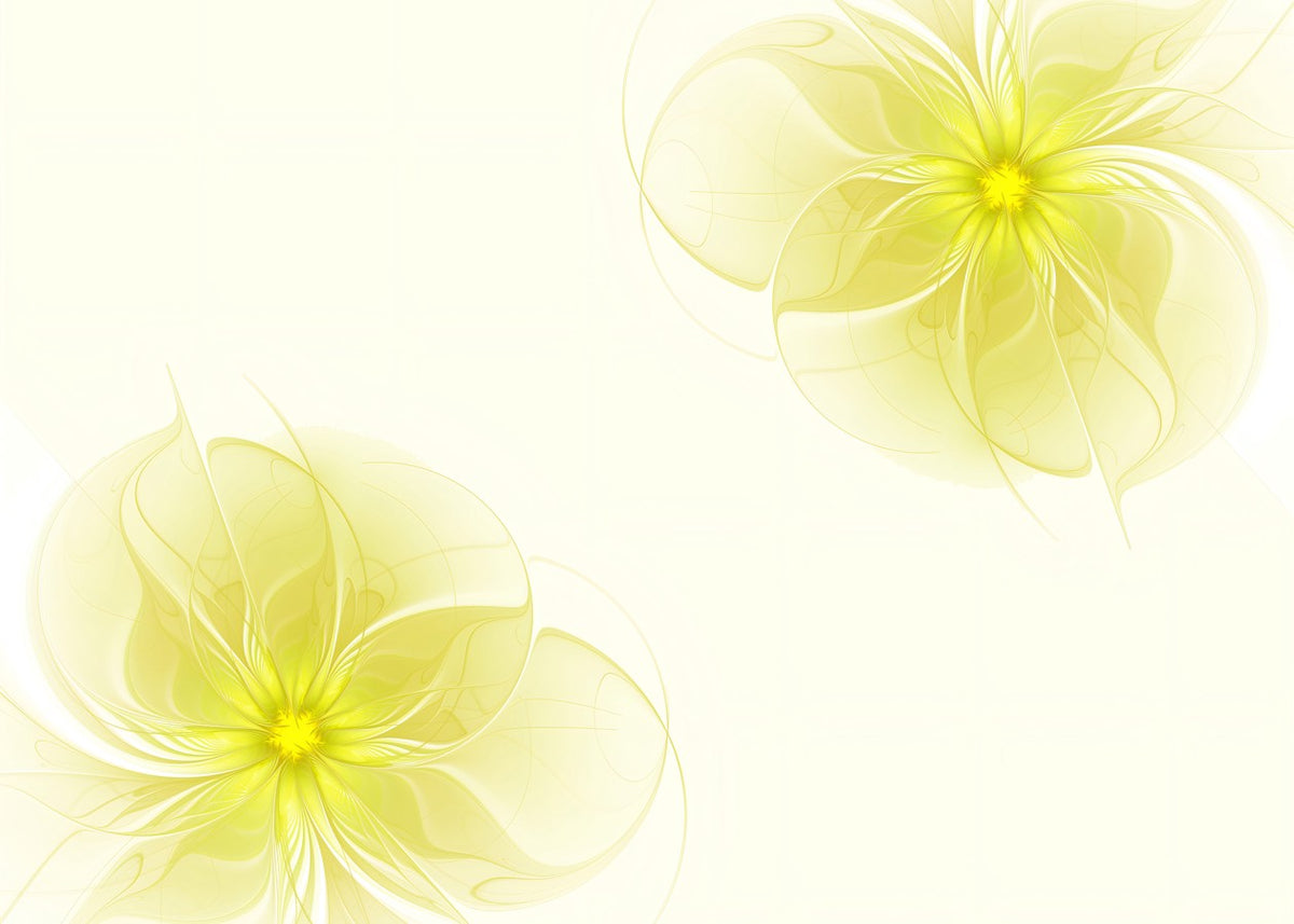 Soft Yellow Abstract Blooms