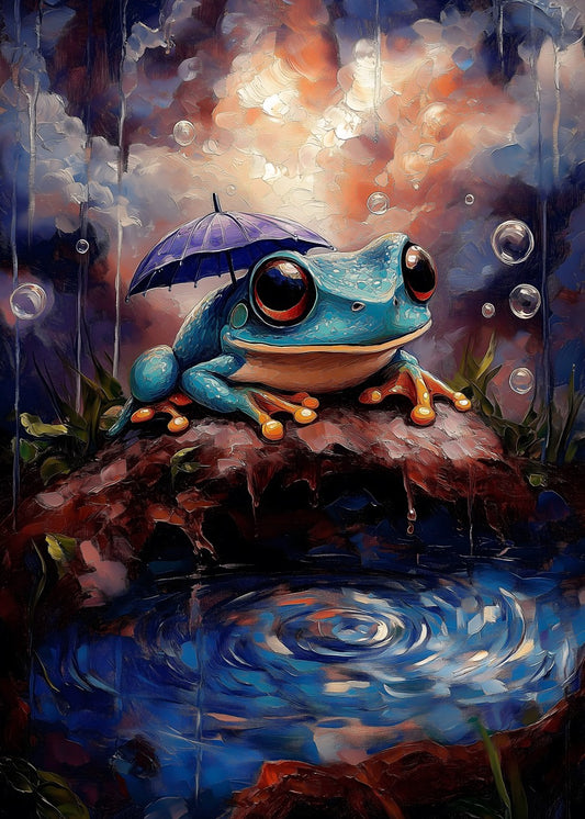 The Pensive Frog's Umbrella