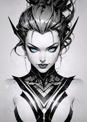 Black & White Female Portrait