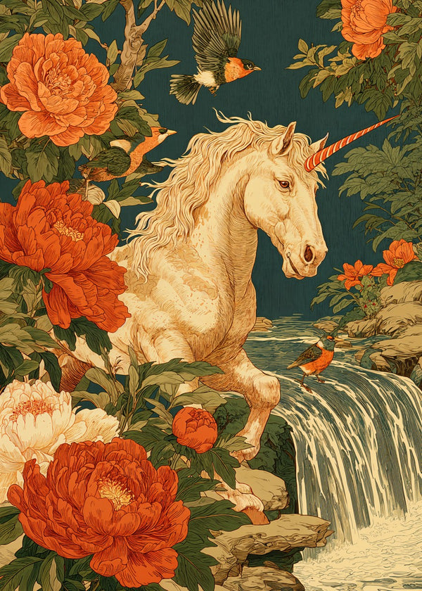 Unicorn and Waterfall