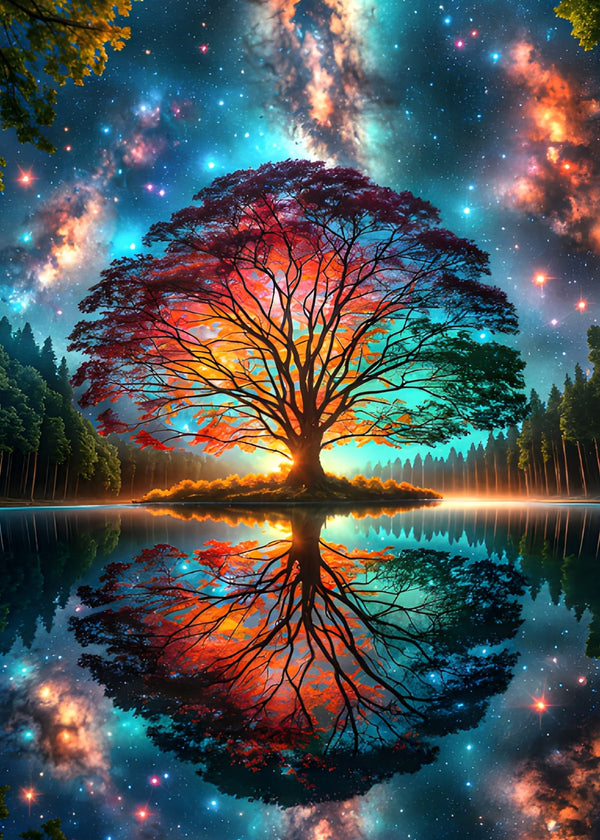 Cosmic Arbor Tree Of Life Reflections