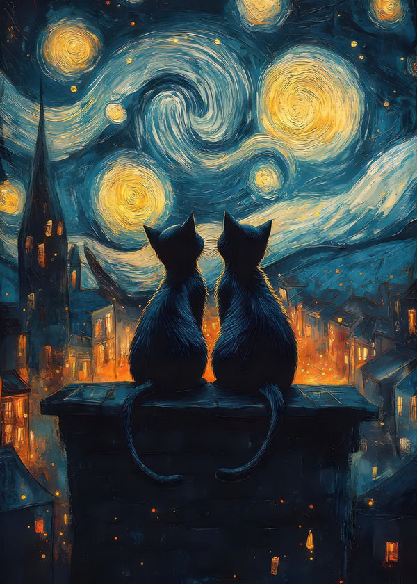 Starry Night Cats