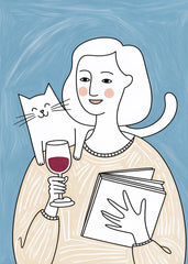 Wine and cat