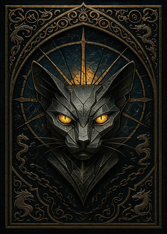 Gothic Golden Eyed Cat