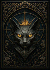 Gothic Golden Eyed Cat