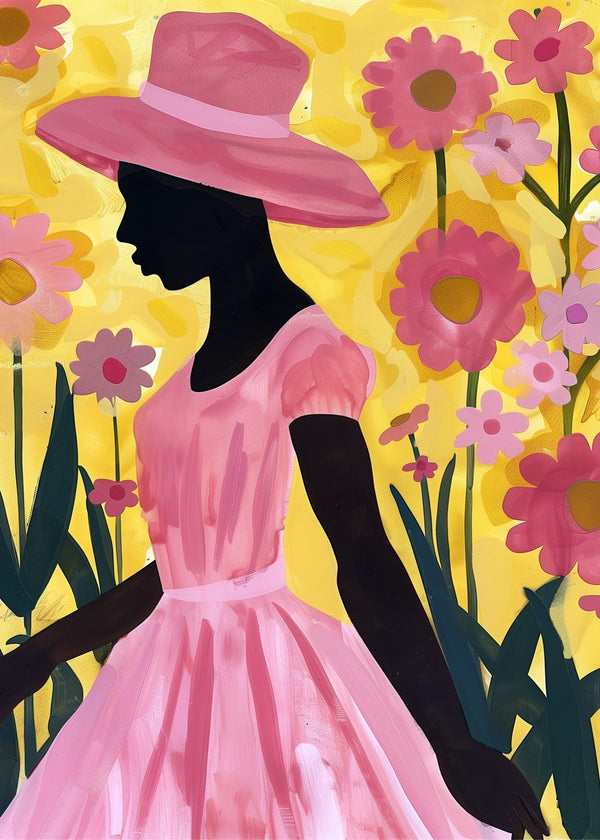 Floral Grace Pink Silhouette