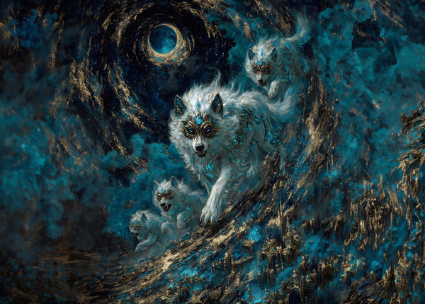 Moonlit Wolves of the Abyss