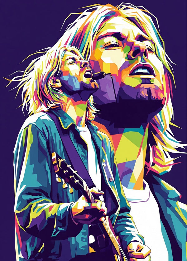 Kurt Cobain pop art portrait