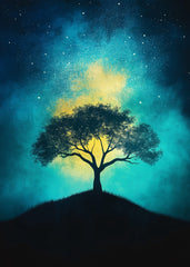 Tree Under Cosmic Light