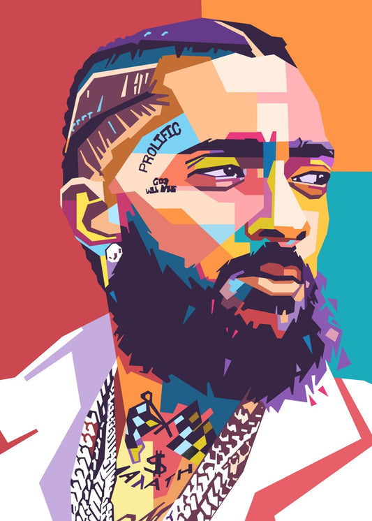 Nipsey Huslle pop art portrait
