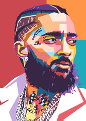 Nipsey Huslle pop art portrait